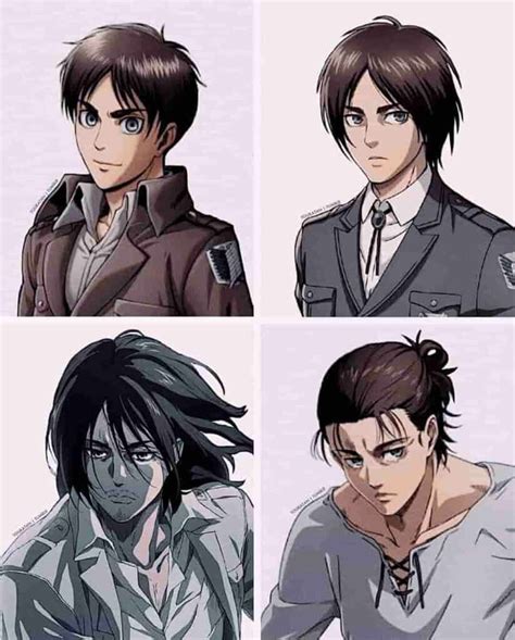 eren yeager hairstyle|eren yeager hairstyle length.